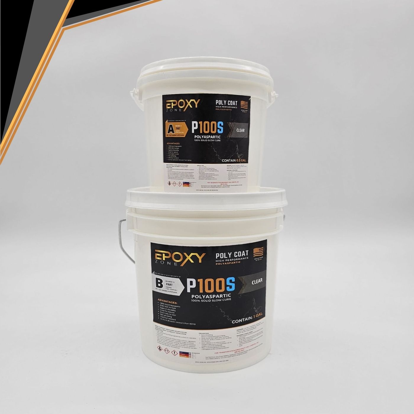 P100S Low Odor 100% Solid Slow Cure Polyaspartic